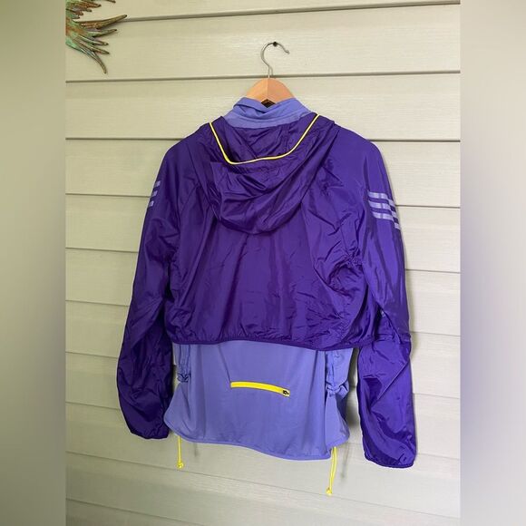 ADIDAS Supernova Hooded Windbreaker running jacket 2 pcs purple womens sz XL EUC - Picture 6 of 13